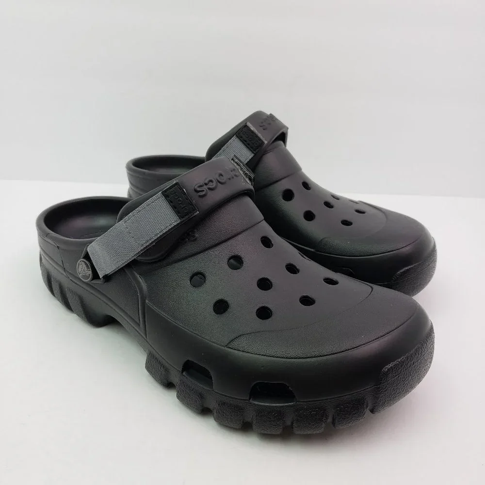 Crocs Offroad Sport Mens Size 11 Black Graphite Roomy Fit Clog Shoes 202651-02S